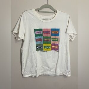 Levi's Logo Standard Fit T-shirt Top Women's Size 1x In Excellent Condition